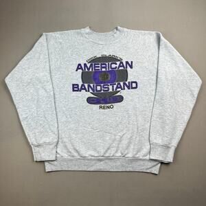 Vintage Rock N' Roll Sweatshirt Adult Medium Gray American Bandstand Dick Clark